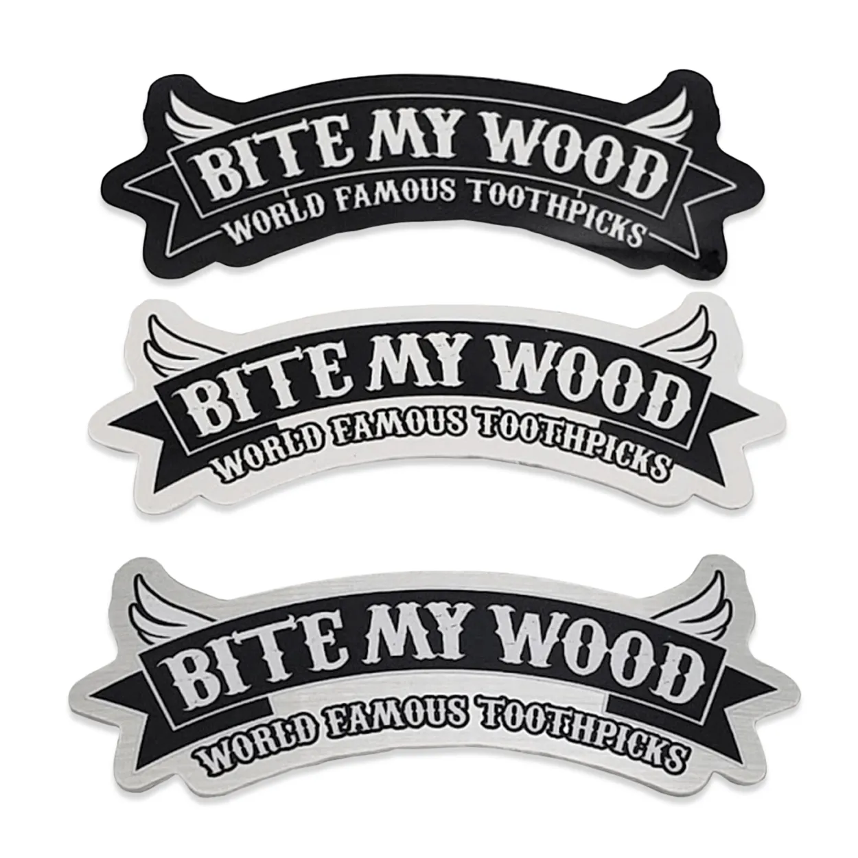 BiteMyWood Sticker 2" x 3" Available In 3 Styles