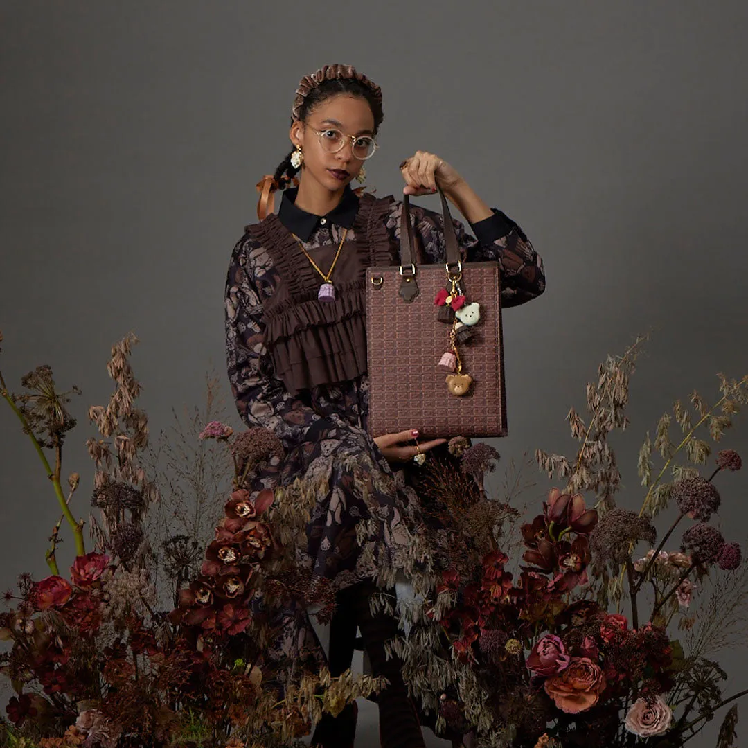 Bitter Chocolate Square Tote Bag【Japan Jewelry】