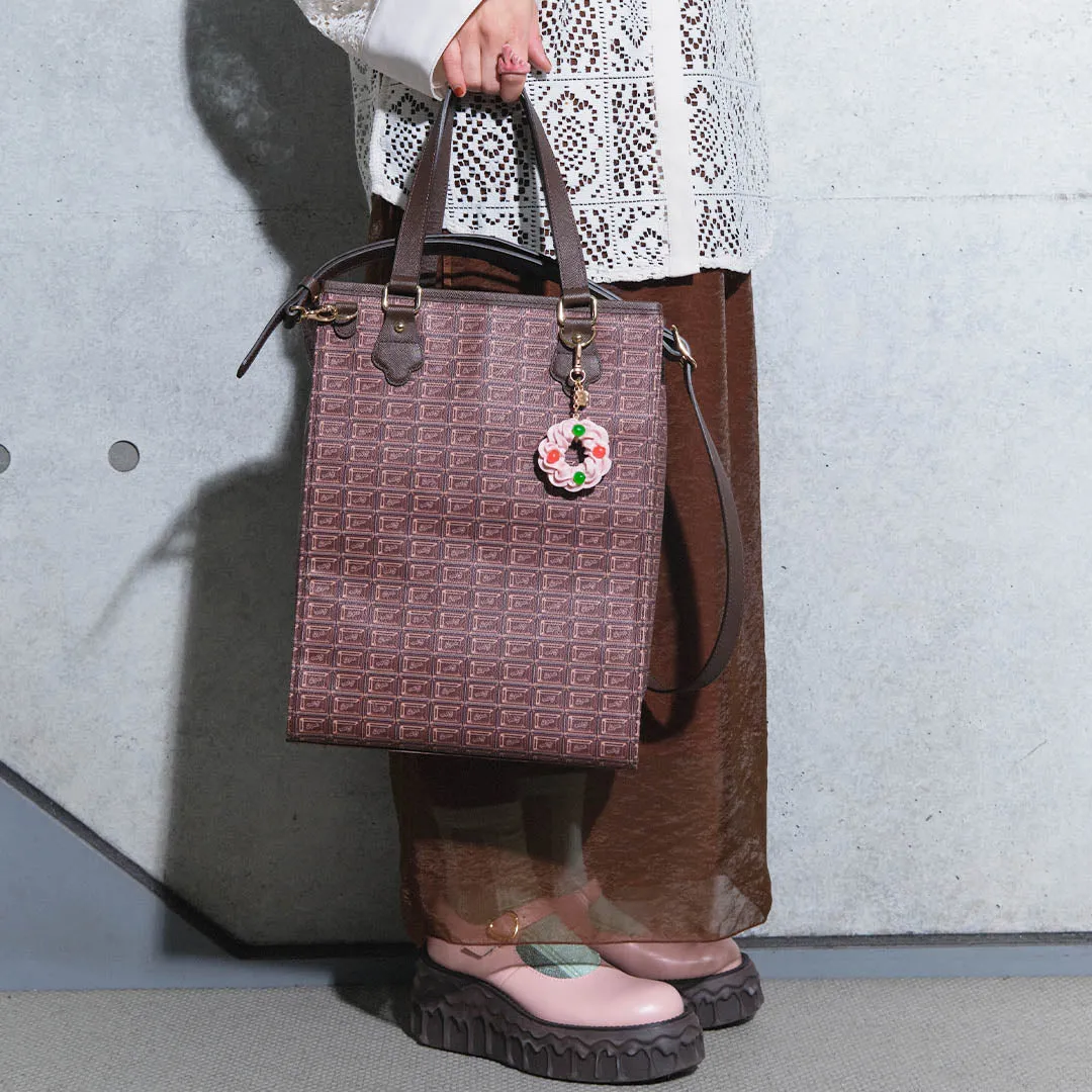 Bitter Chocolate Square Tote Bag【Japan Jewelry】