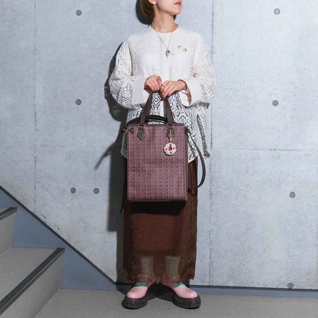 Bitter Chocolate Square Tote Bag【Japan Jewelry】