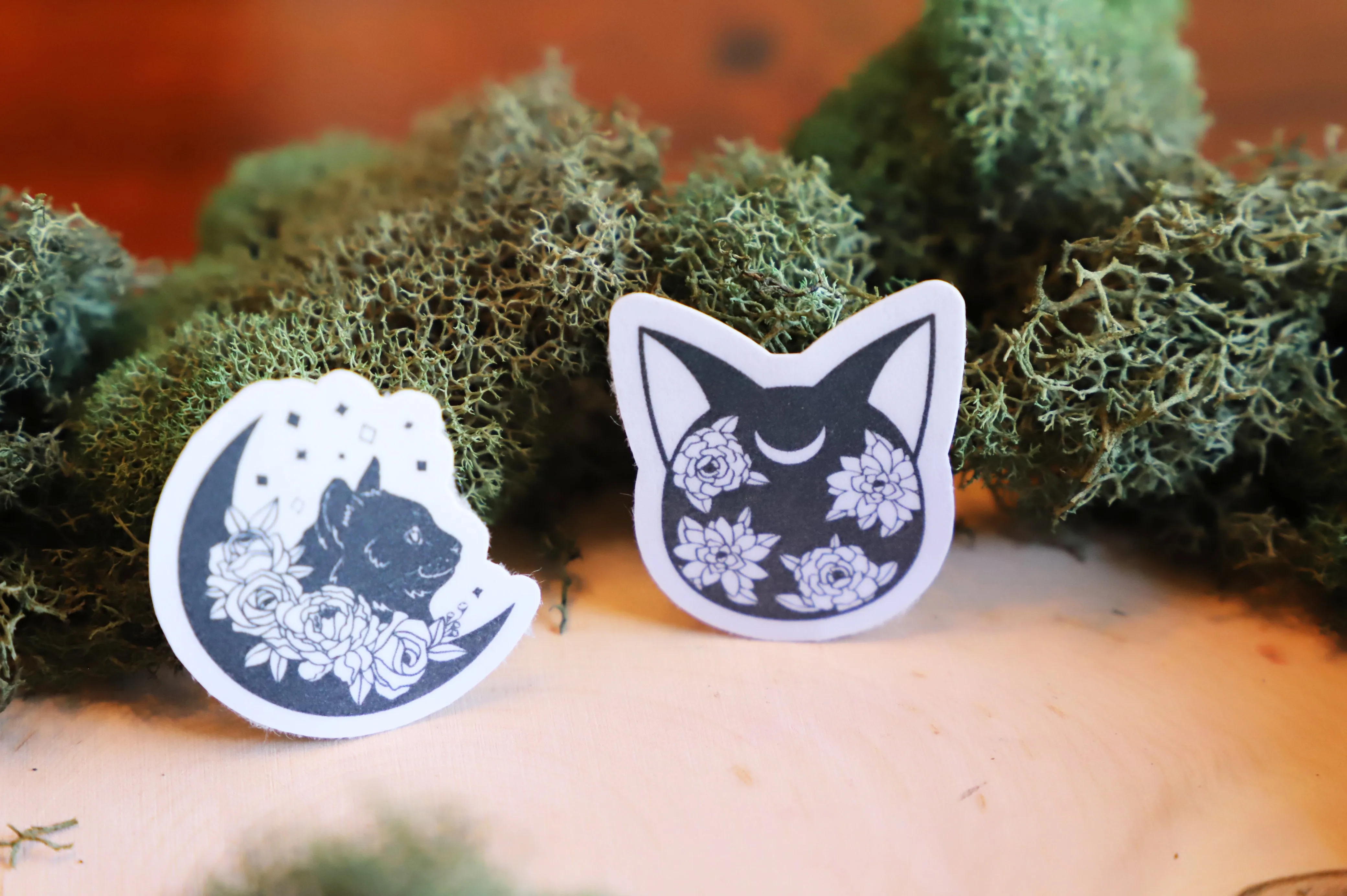 Black Cat Vibes sticker pack | 8pk