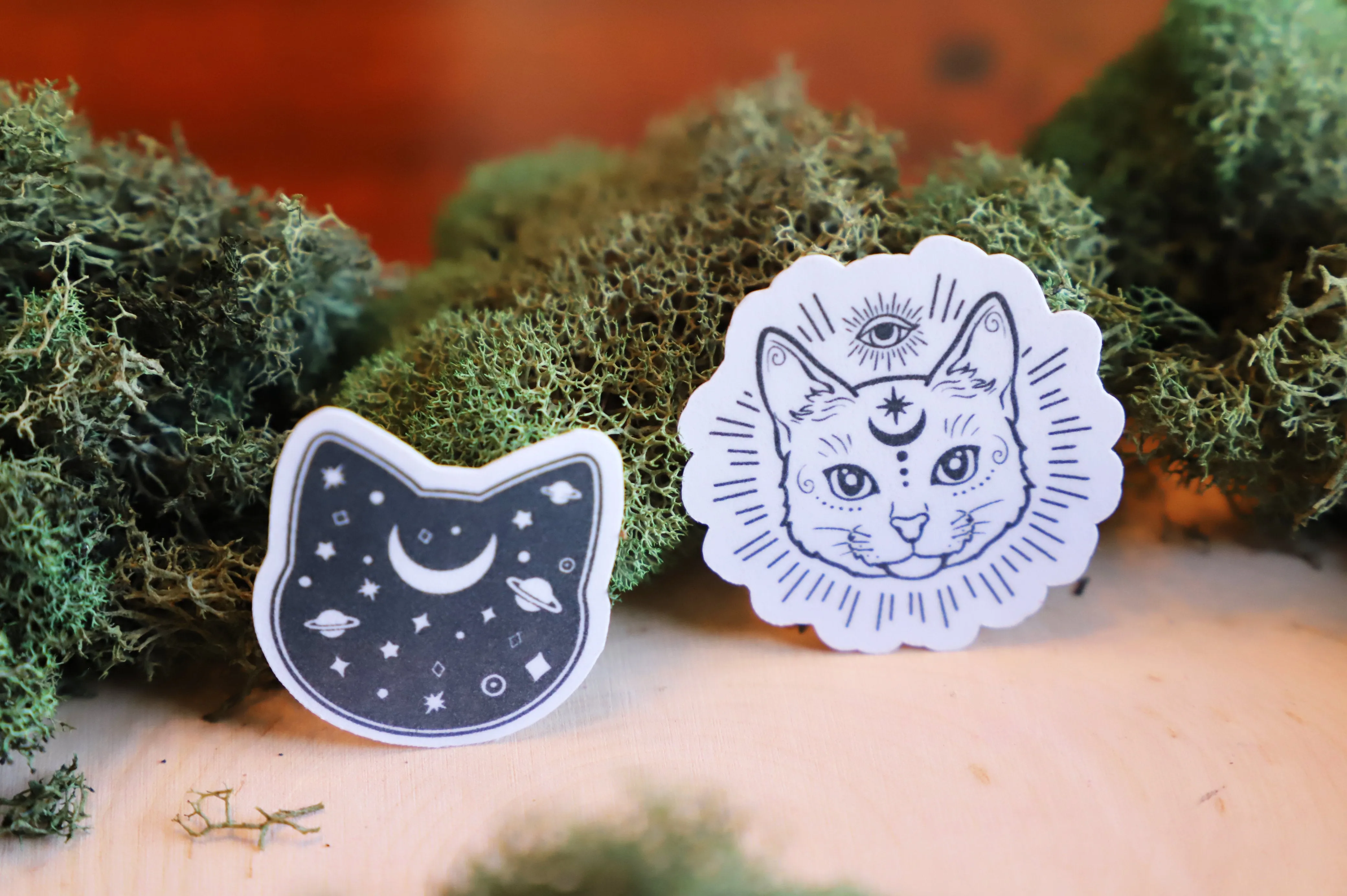 Black Cat Vibes sticker pack | 8pk