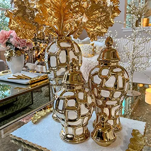 bnf Modern Ceramic General Jar with Lid Flower Vase Display Party Home Decor L