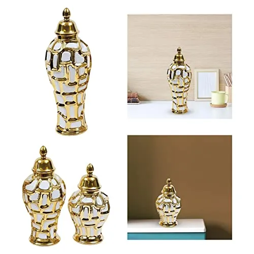 bnf Modern Ceramic General Jar with Lid Flower Vase Display Party Home Decor L