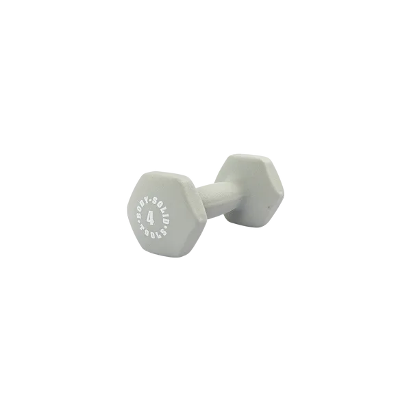 Bodysolid Light Gray 4lb Neoprene Dumbbell