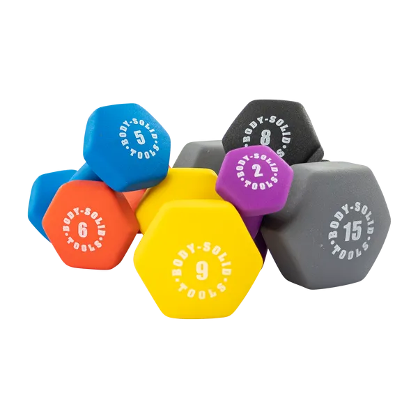 Bodysolid Light Gray 4lb Neoprene Dumbbell