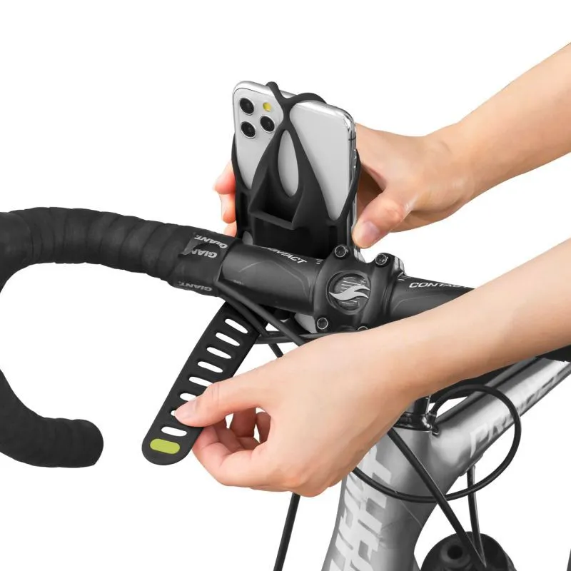 Bone Collection Bike Tie 4   Power Strap Smartphone Holder Black