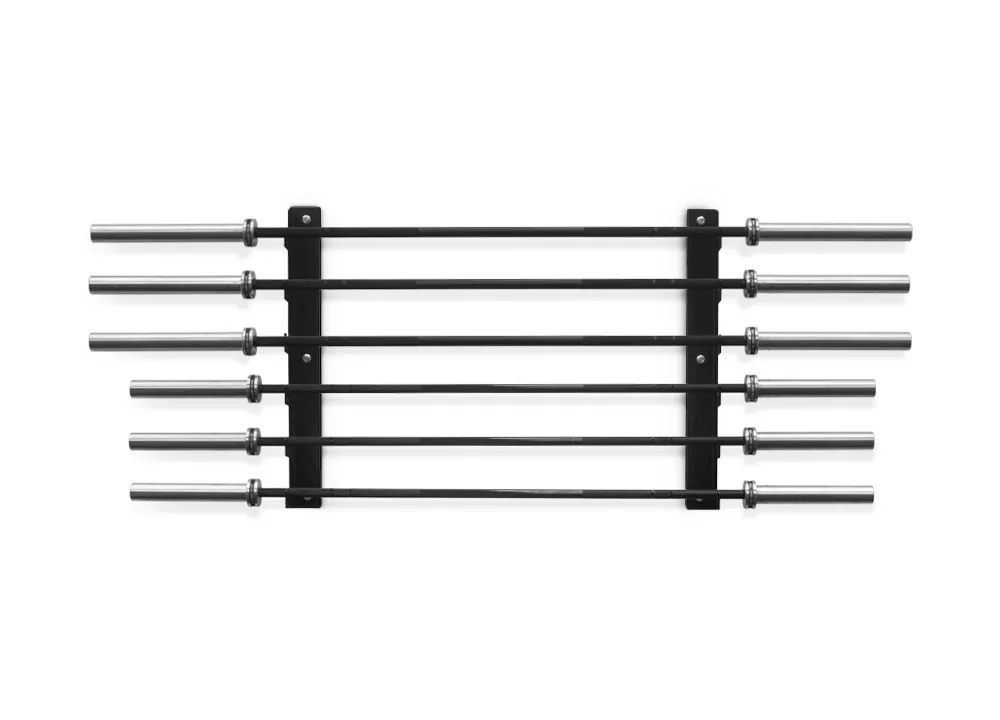 Bulldog Gear - Horizontal Gun Rack Wall Mounted Barbell Storage (6 Bars)