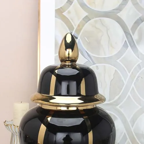 CALANDIS™ Ceramic Ginger Jar Vase Accs Porcelain Storage Jar for Table Wedding L | Vases | Home Dacor