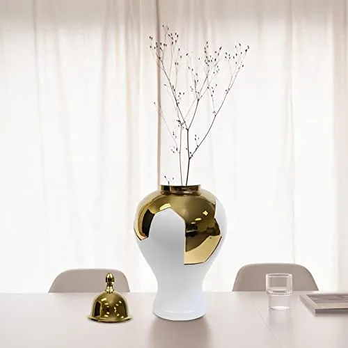 CALANDIS® Flower Vase Storage Bedroom Flower Pot Floral Arrangement Ceramic Ginger Jar