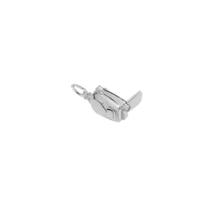 Camcorder Charm Pendant (Silver)