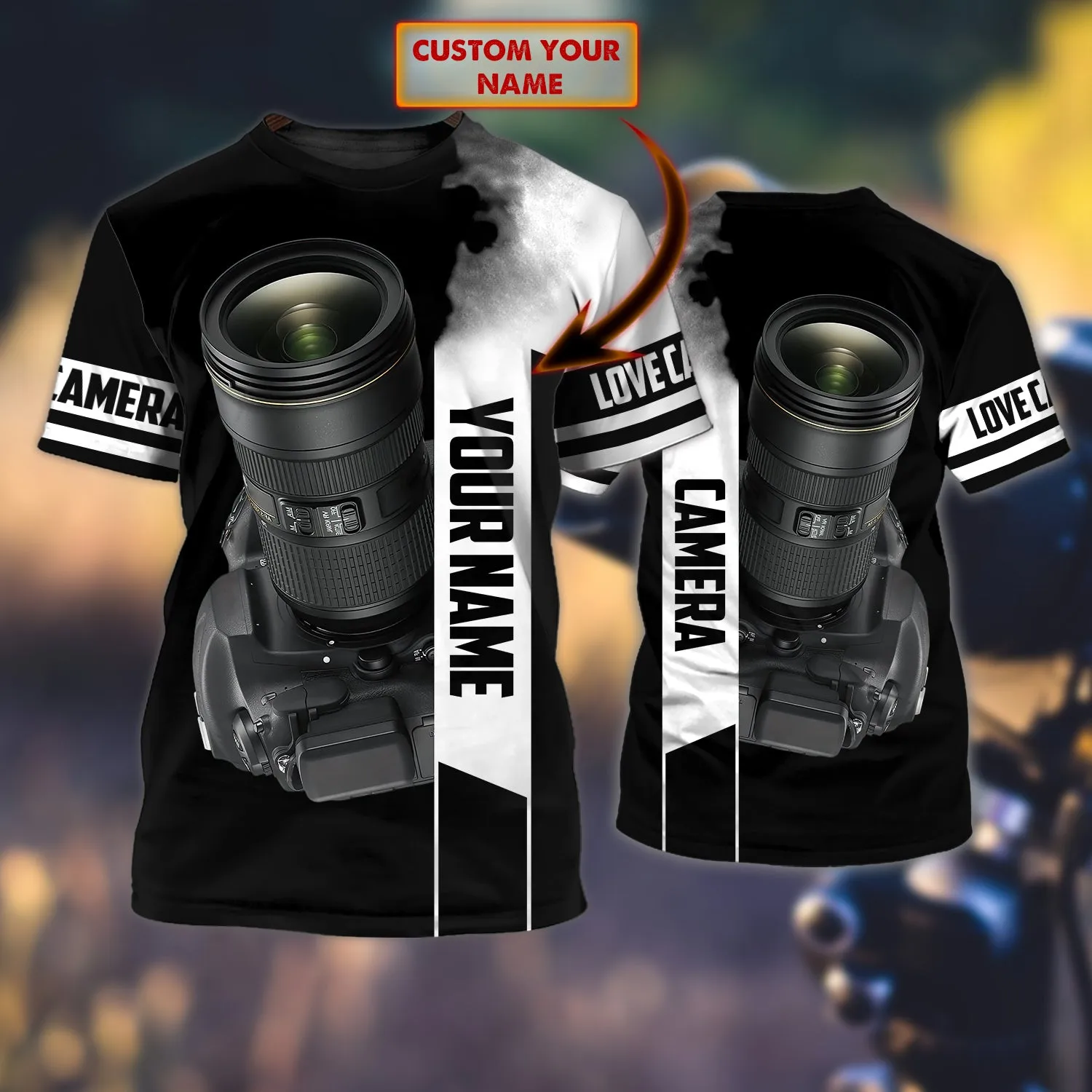 Camera NK - Personalized Name 3D Tshirt