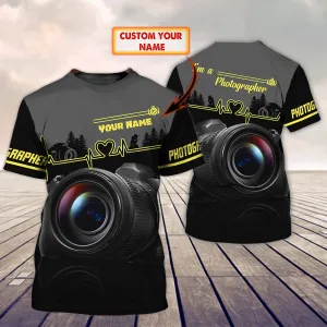 Camera - Personalized Name 3D Tshirt - 1202