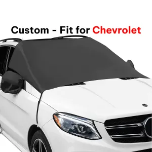 Car Windshield Snow Cover, Custom-Fit For Car, Large Windshield Cover for Ice and Snow Frost with Removable Mirror Cover Protector, Wiper Front Window Protects Windproof UV Sunshade Cover WACH235