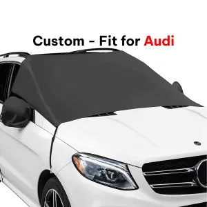 Car Windshield Snow Cover, Custom-Fit For Car, Large Windshield Cover for Ice and Snow Frost with Removable Mirror Cover Protector, Wiper Front Window Protects Windproof UV Sunshade Cover WARA235