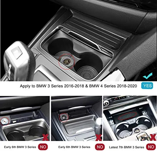 CarQiWireless Wireless Charger for 2016 2017 2018 BMW 3 Series Accessories F30 F31 F34 M3 2018 2019 2020 BMW 4 Series M4 Wireless Charging Pad for 320i/328i/328d/330i/340i/430i/440i/430i 440i xDrive
