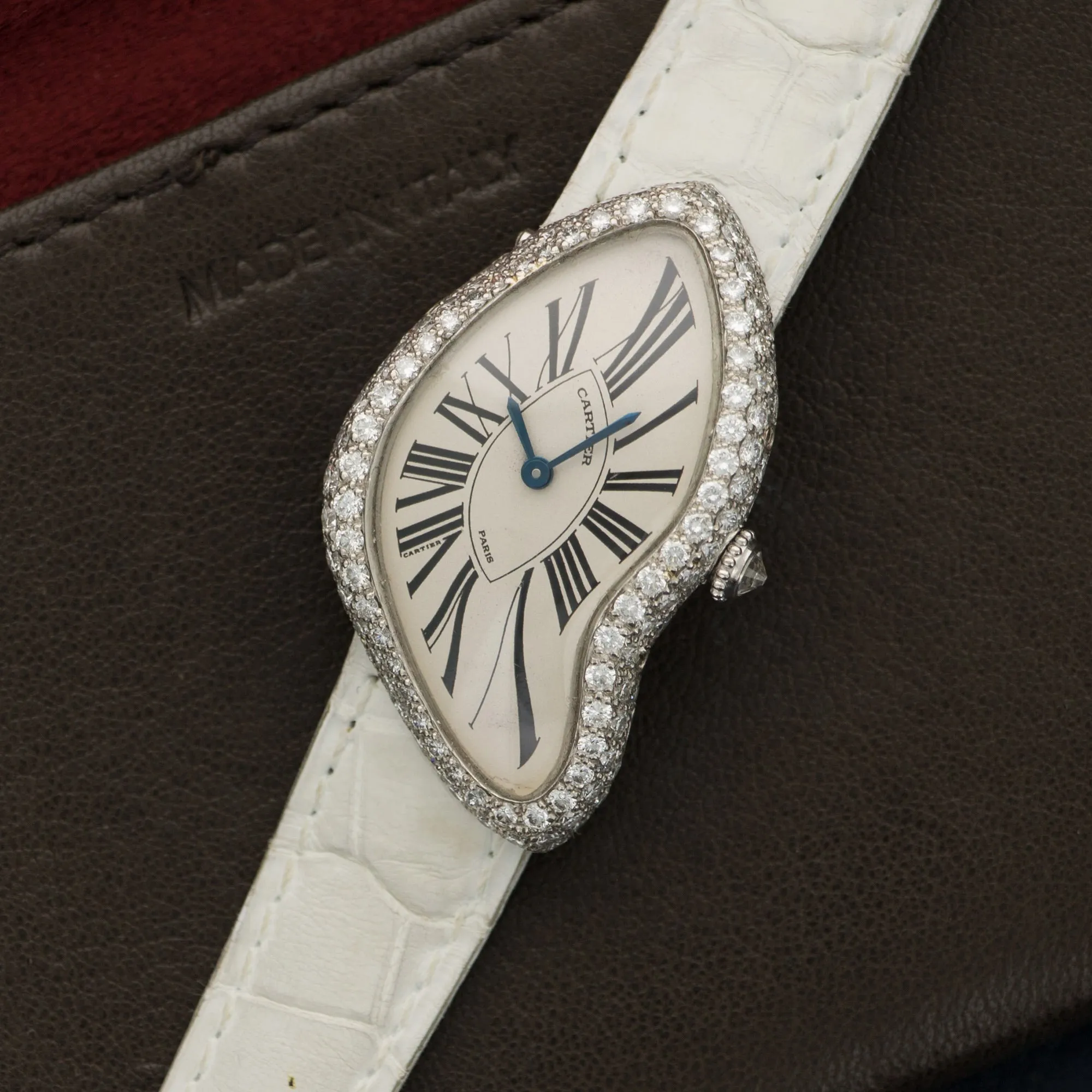 Cartier Platinum Crash Diamond Watch