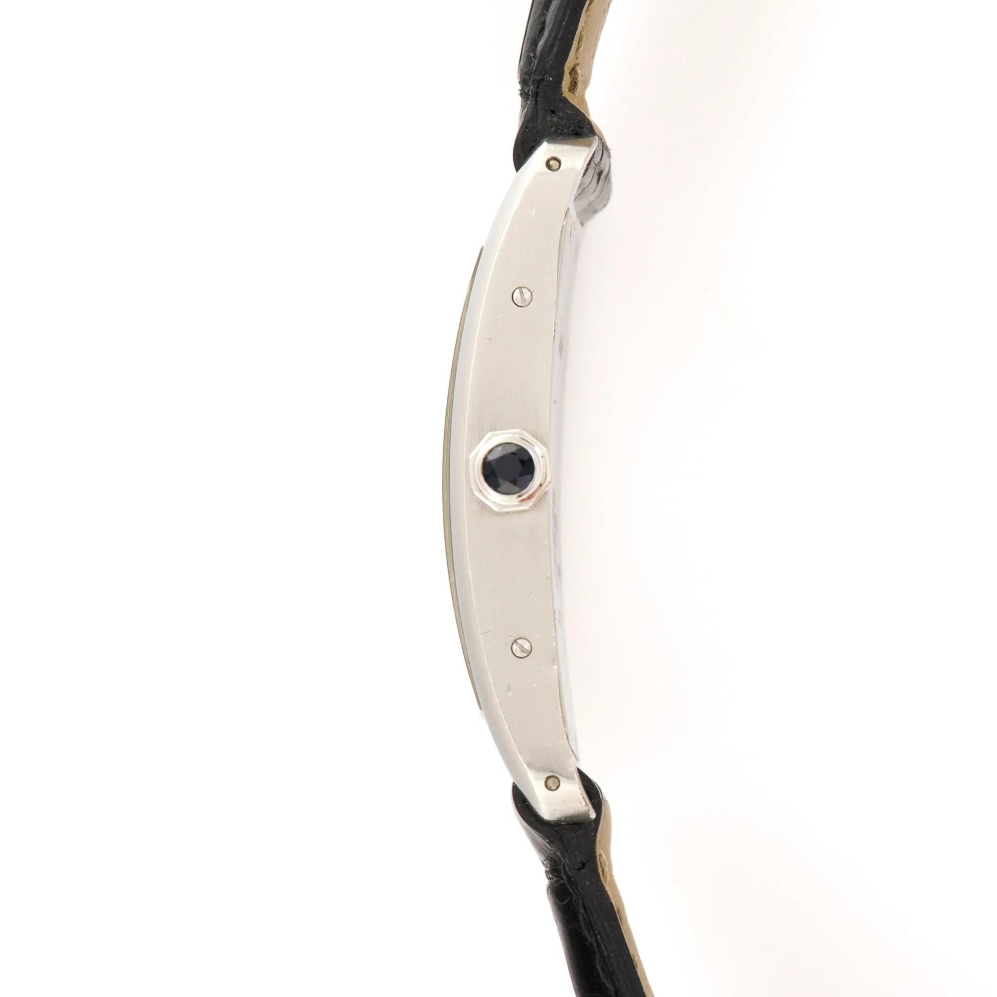 Cartier Platinum Jumbo Tank Americaine Mechanique Watch