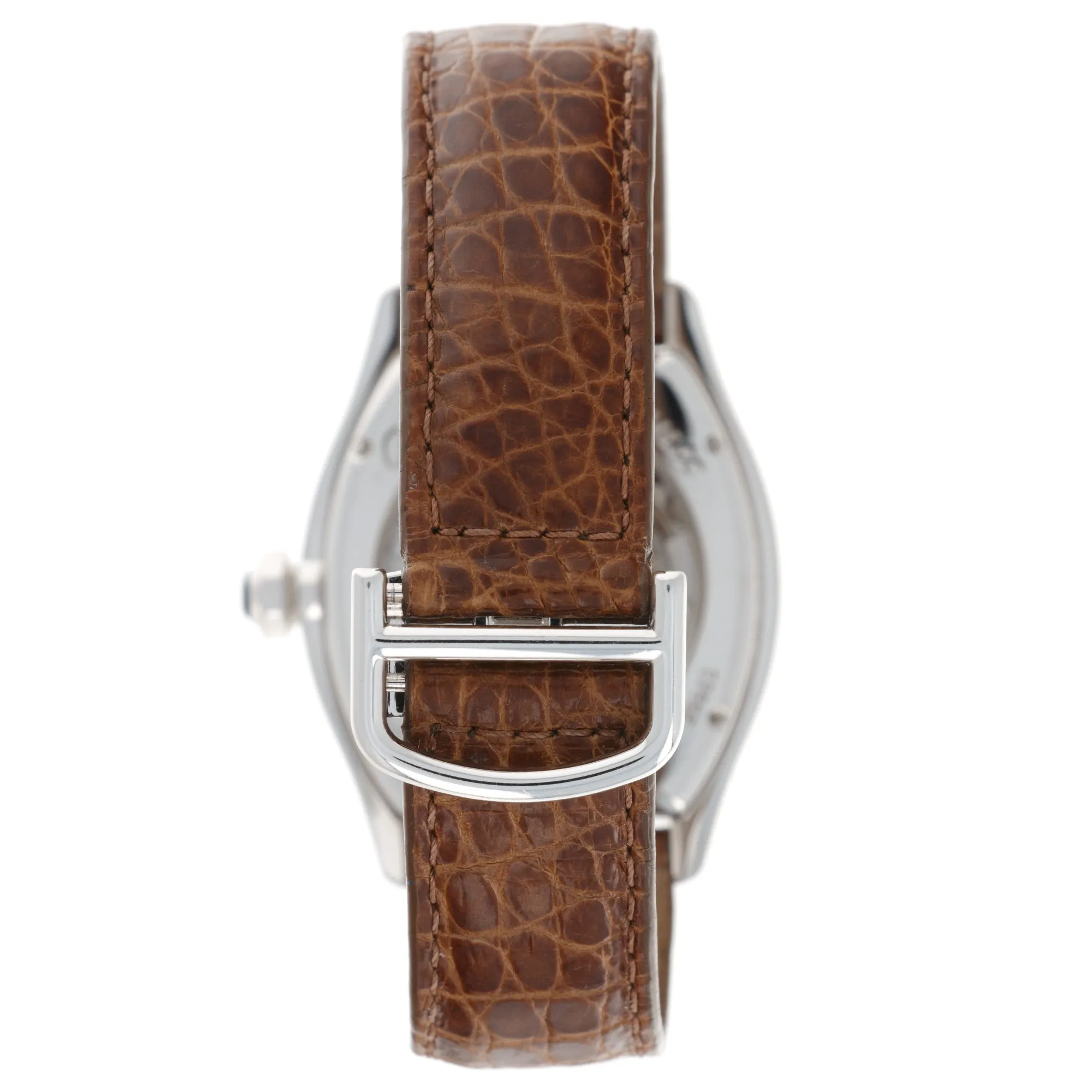 Cartier White Gold Tortue Monopoussoir Chronograph Watch Ref. 2396