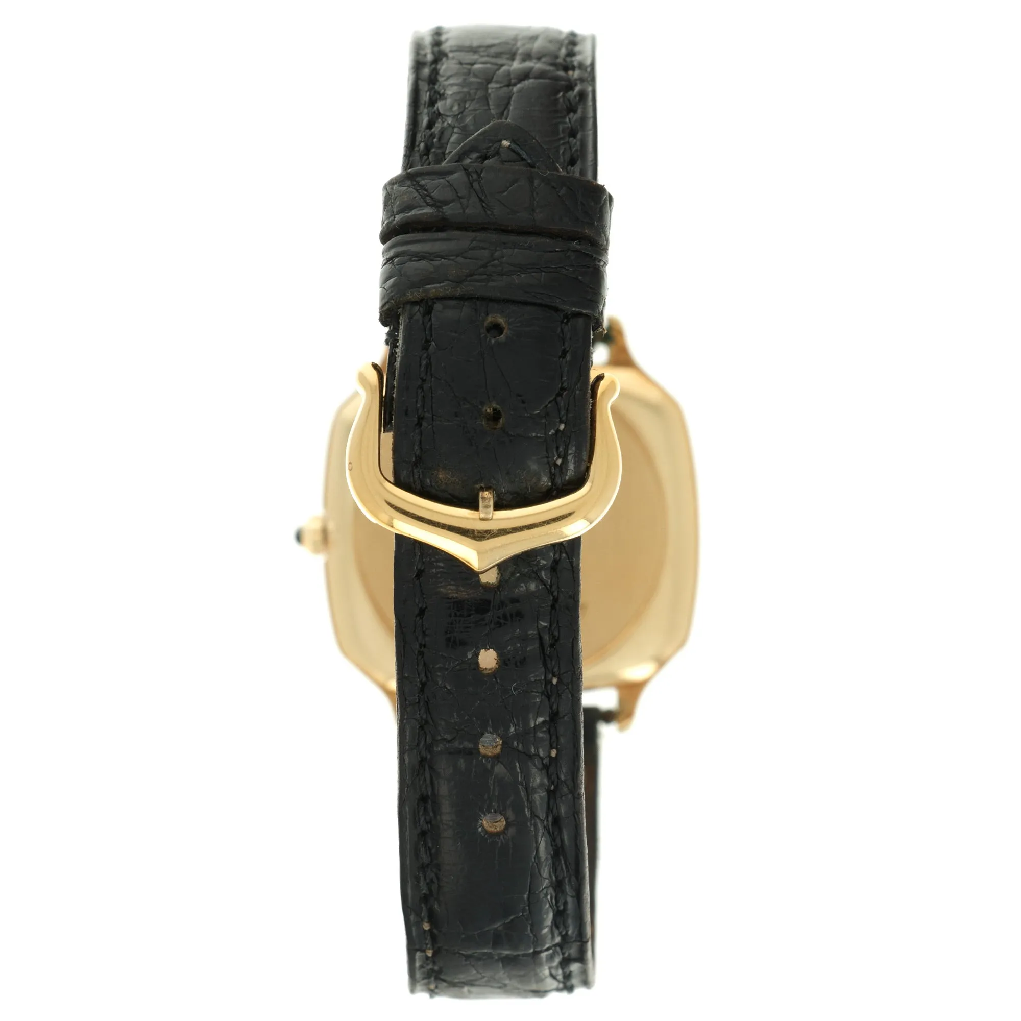 Cartier Yellow & White Gold Cushion Trianon Strap Watch