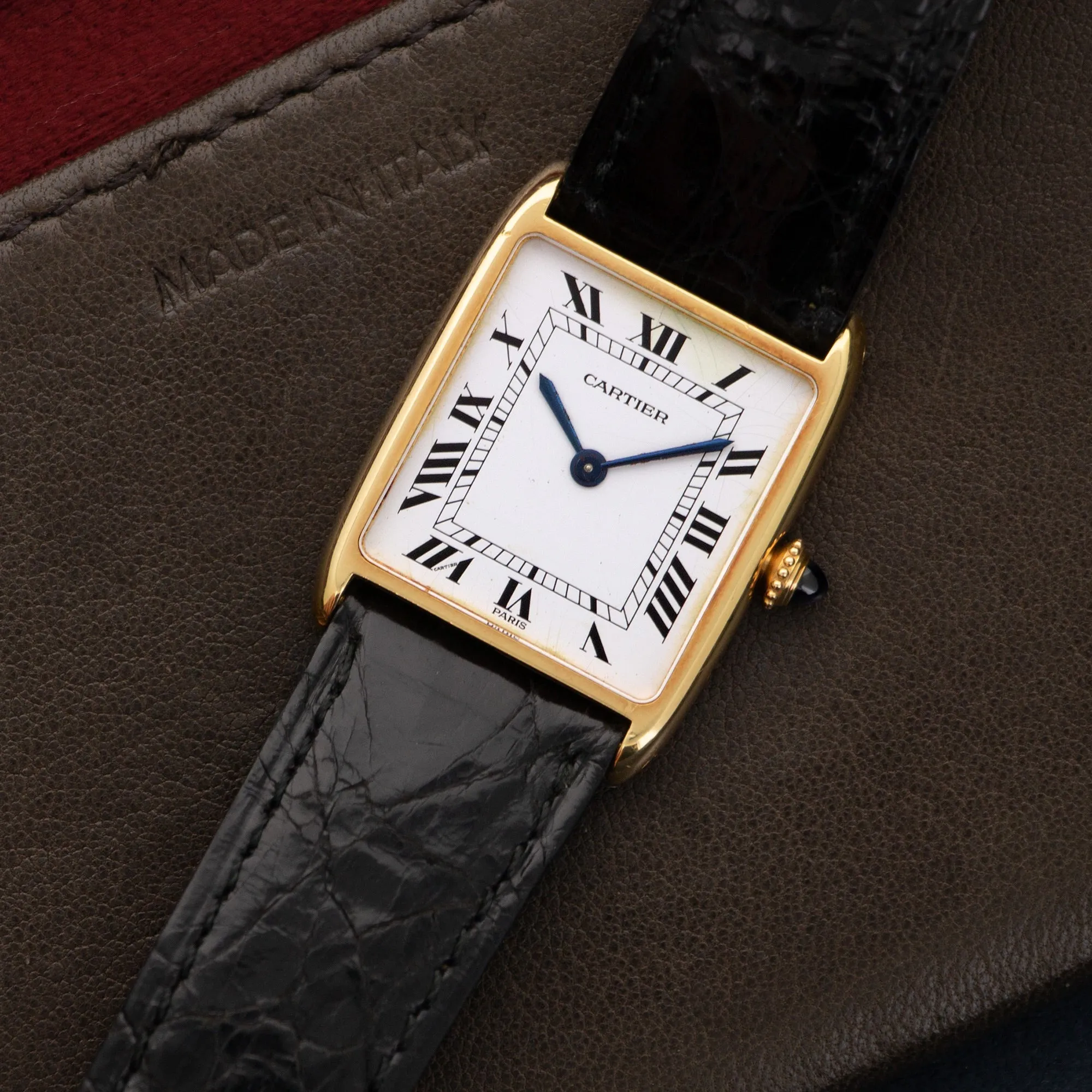 Cartier Yellow Gold Tank Arrondie Watch, Circa 1970s
