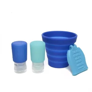 Chewbeads Silicone Travel Bath Set - Blue