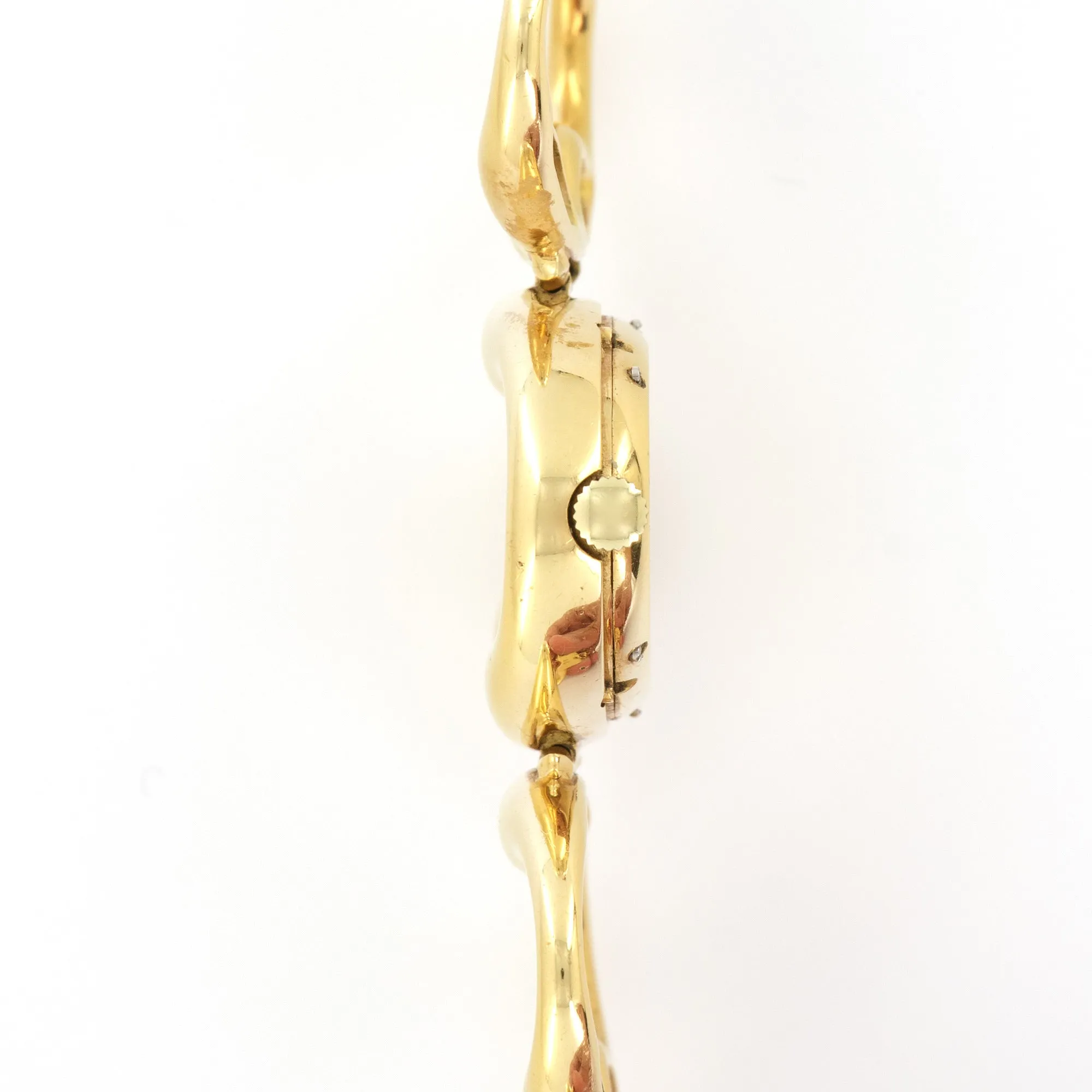 Chopard Yellow Gold Unusual Bracelet Watch, Circa 1972