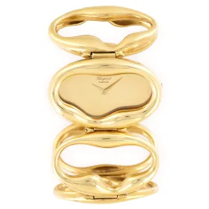 Chopard Yellow Gold Unusual Bracelet Watch, Circa 1972