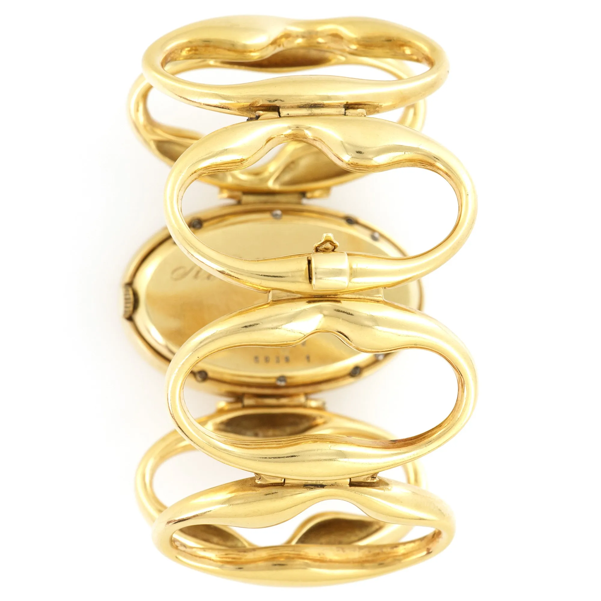 Chopard Yellow Gold Unusual Bracelet Watch, Circa 1972