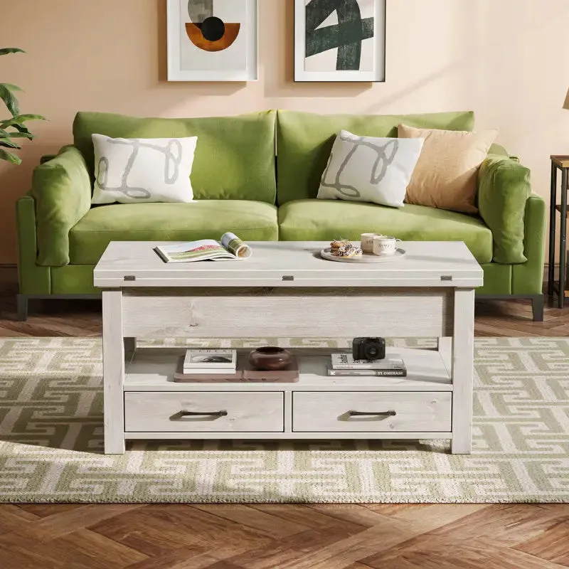 Coffee Table with Lift Top and Hidden Storage Compartments