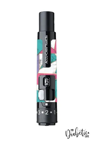 Colour Blocking - Accu-chek Fast-Clix Sticker