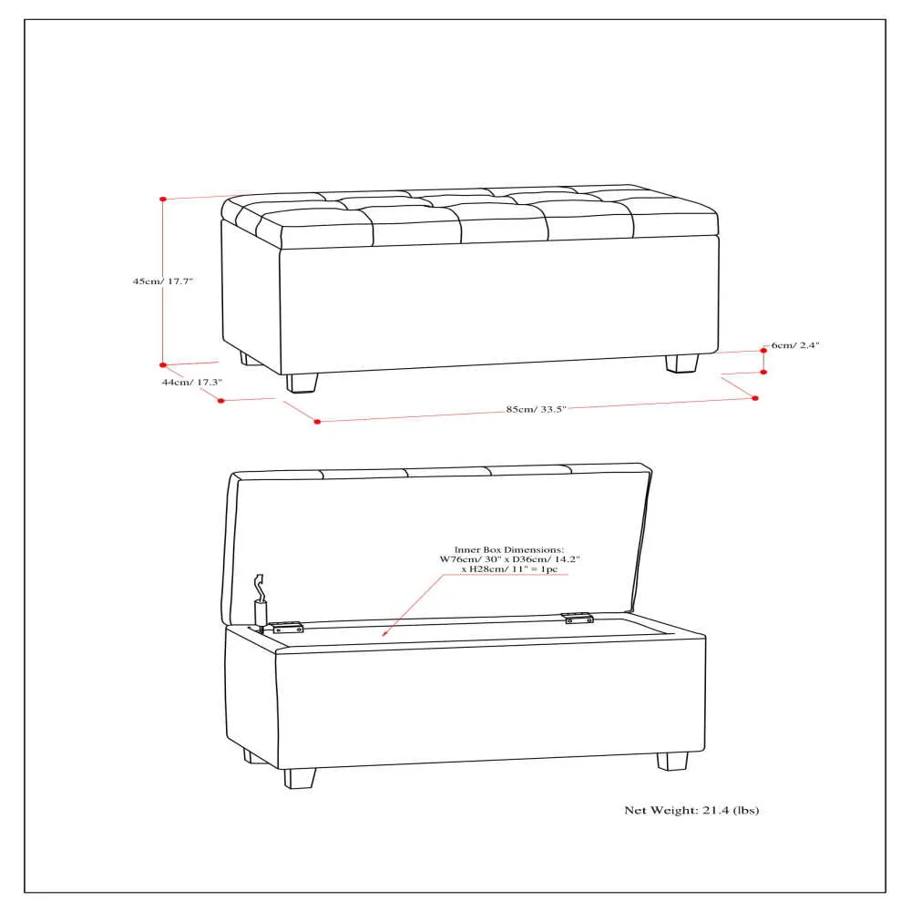 Cosmopolitan Storage Ottoman in Velvet Fabric