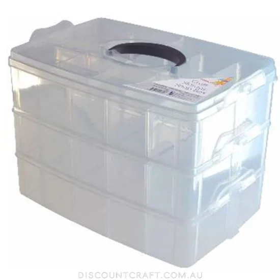 Craft Storage Box - 3 Tier - 258x168x185mm