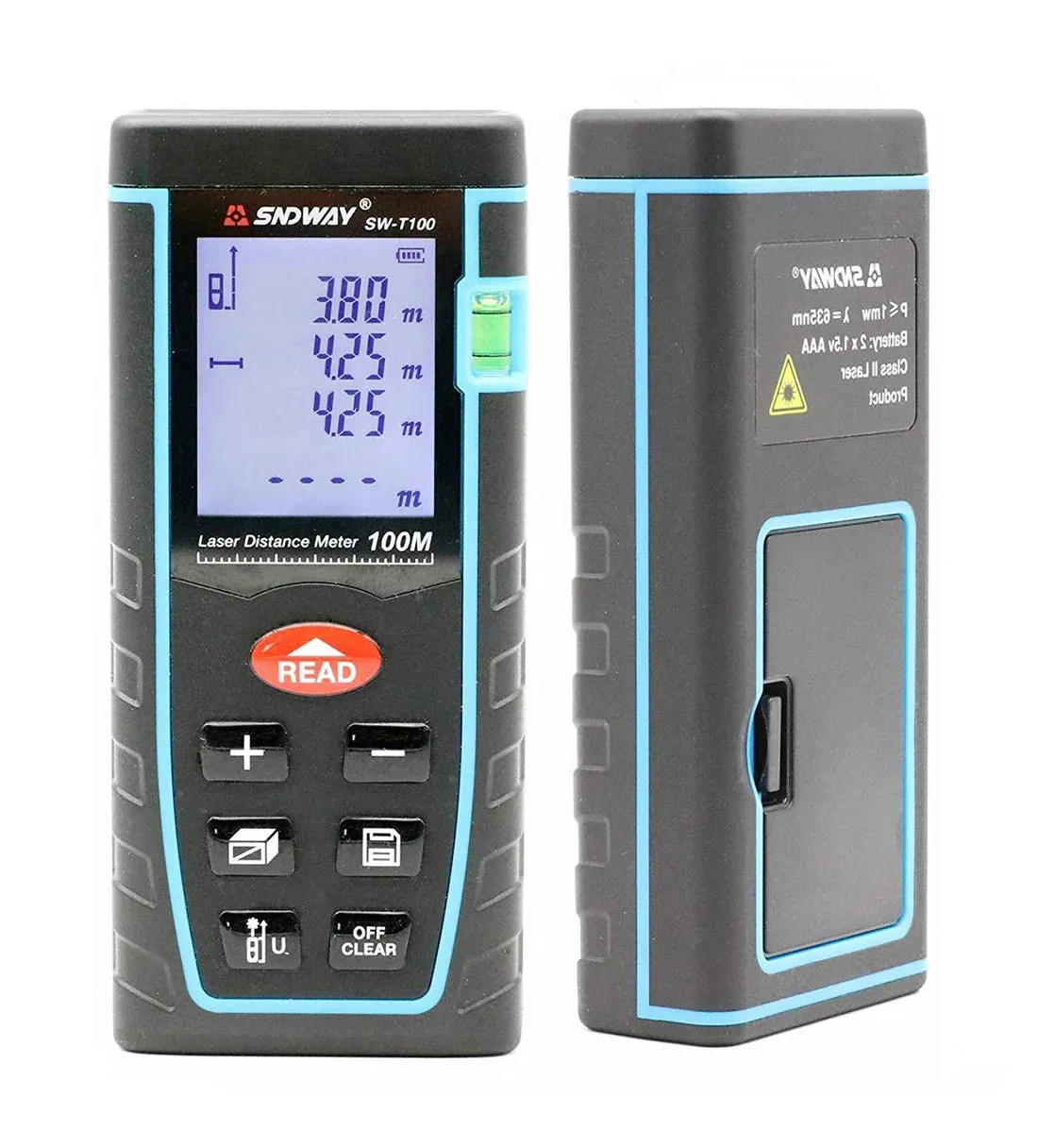 Crony T100 Diastimeter Sndway SW T100 100M Laser Distance Meter Laser Range Area Volume Measure Tool