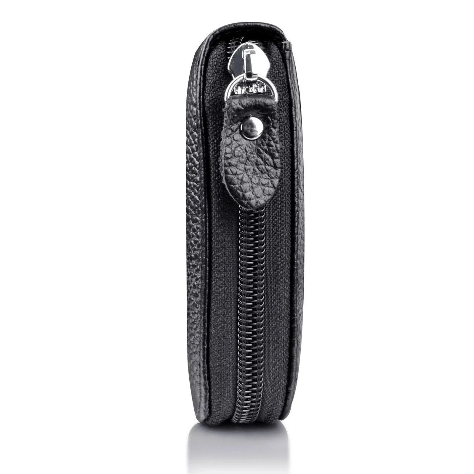 Cyflymder Men's Wallet Genuine PU Leather Credit Card Holder RFID Blocking Zipper Pocket Men bag Multi-card zipper