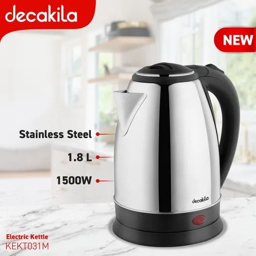 Decakila 1.8L Stainless Steel Electric Kettle 1500W - KEKT031M