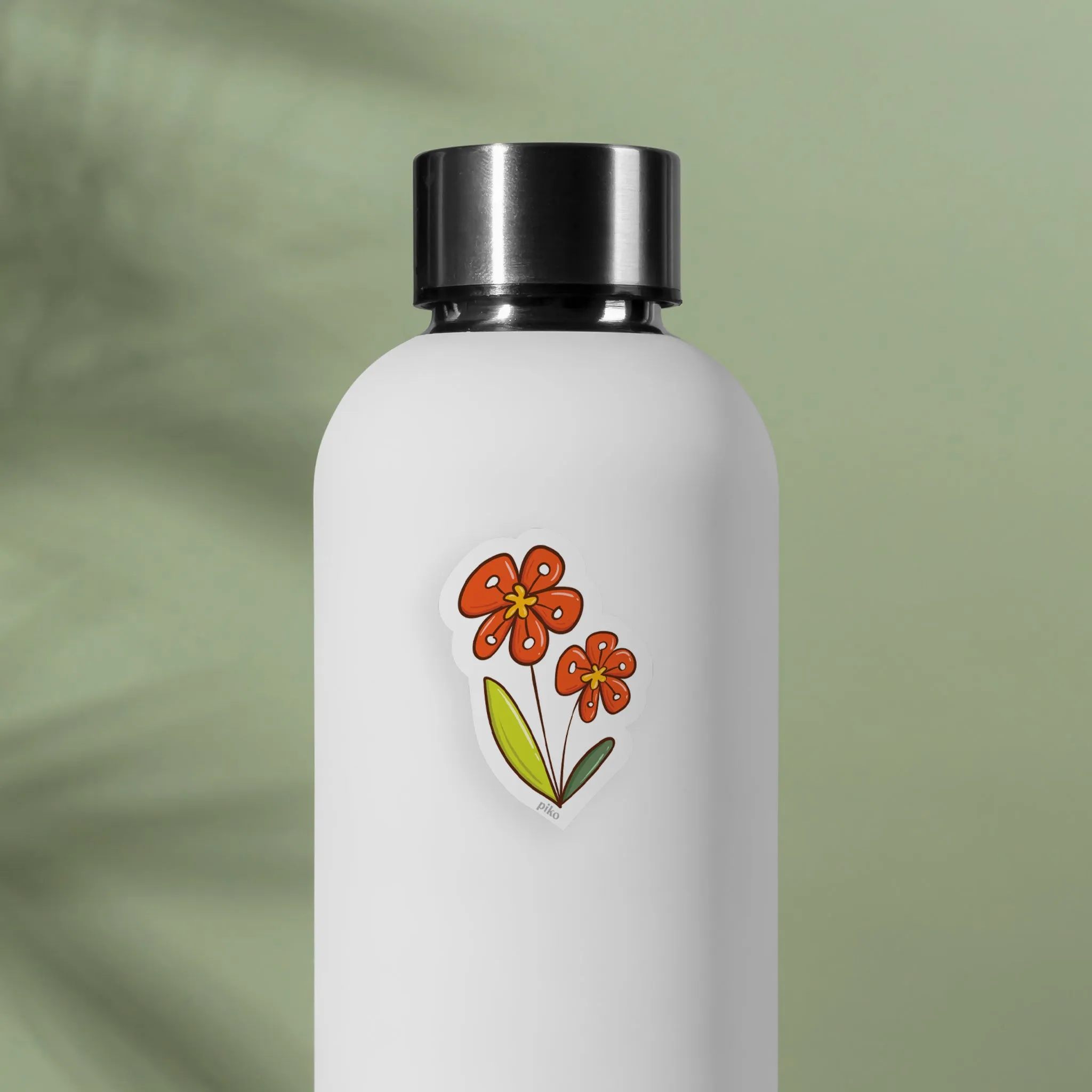Decal Sticker / Orange flower