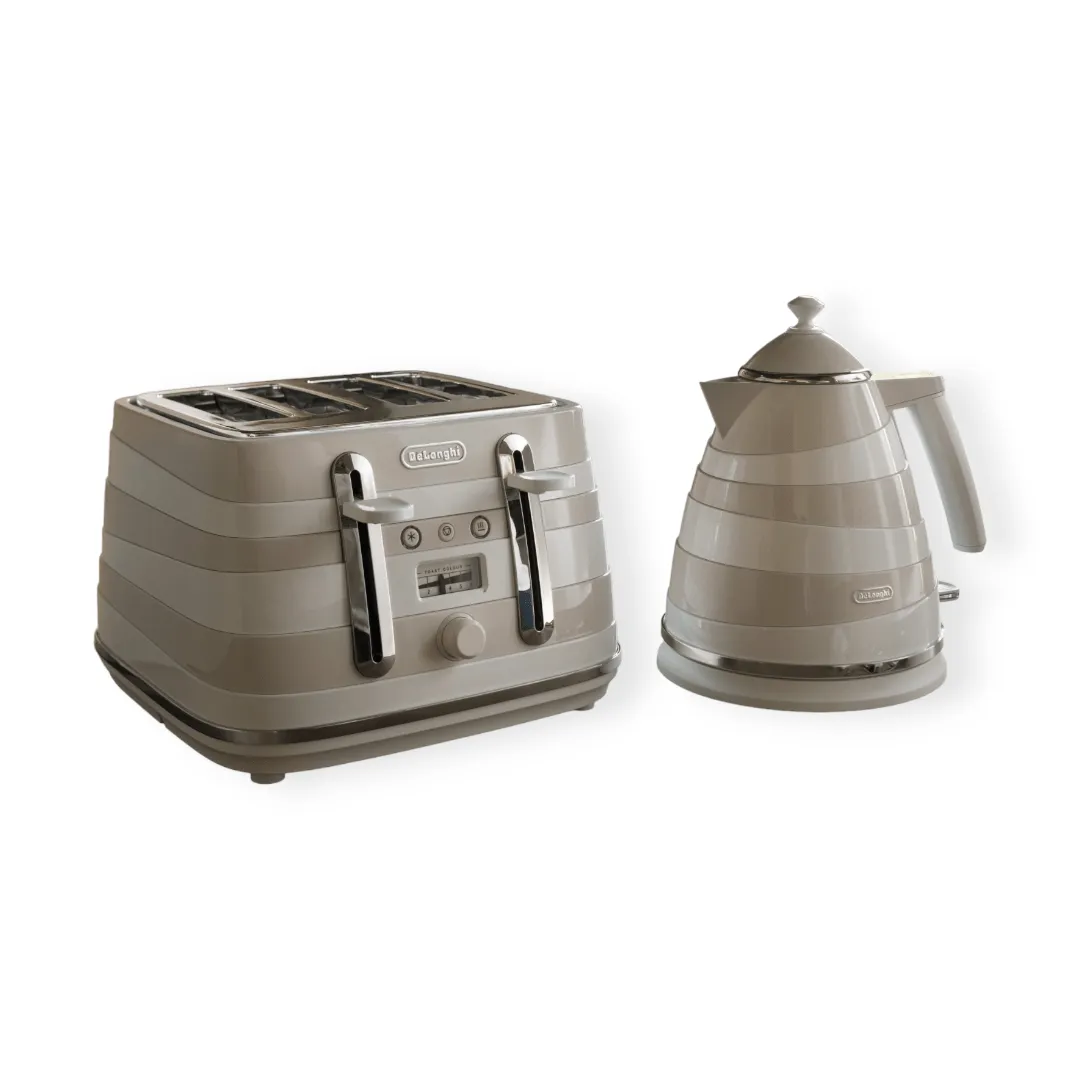 DeLonghi Avvolta Kettle & Toaster Breakfast Pack White