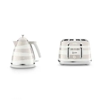 DeLonghi Avvolta Kettle & Toaster Breakfast Pack White