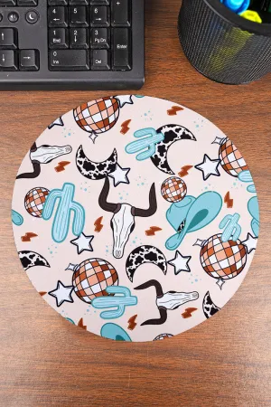 Desert Disco Round Mousepad