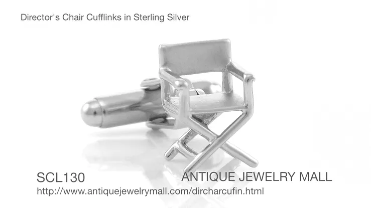 Director's Chair Cufflinks in Sterling Silver