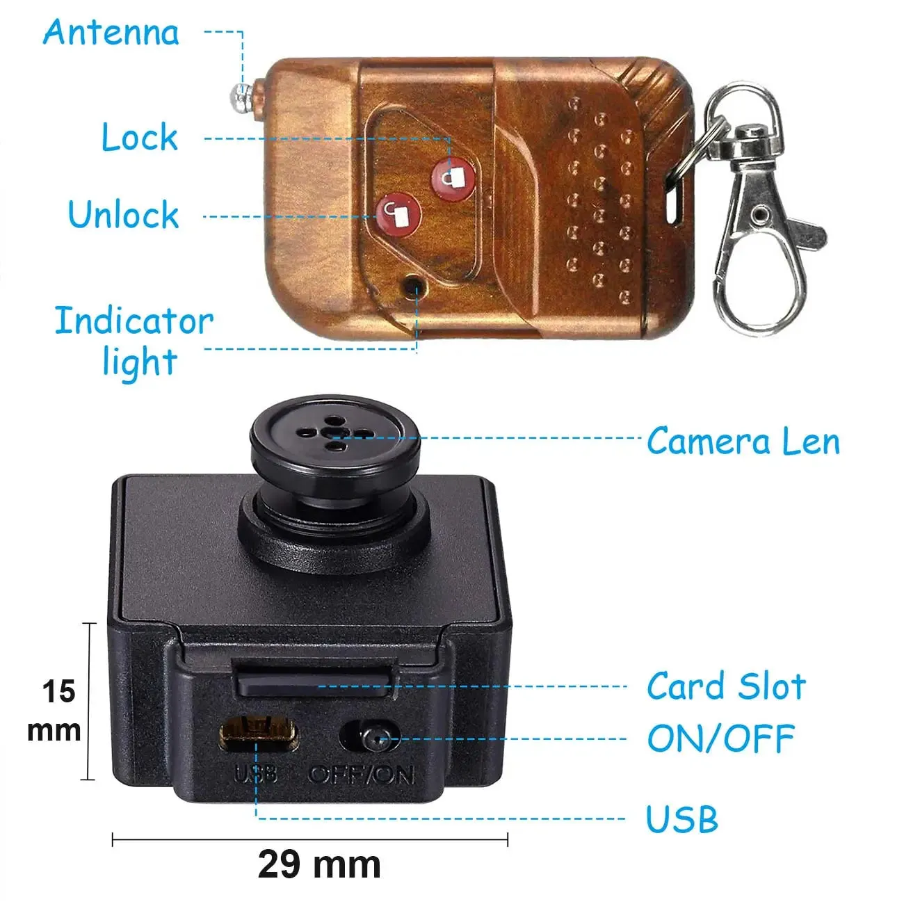 Discreet Button Spy Camera