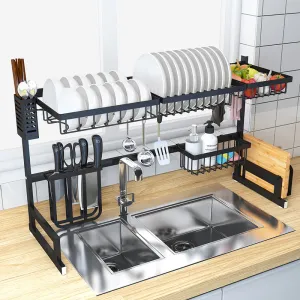 Dish Drying Rack Over the Sink Storage Drainer Shelf Counter-top Utensils Organizer Cutlery Holder
