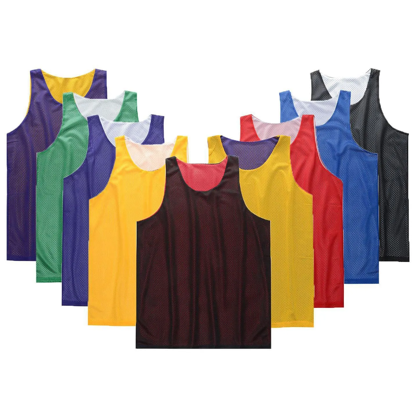 Double-sides Wearing Ultra-light Breathable Basketball Jersey Reversible Sport Jerseys Big Size Training Jersey Gym Jerseys