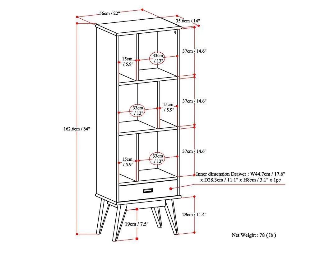 Draper Bookcase
