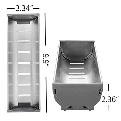 DROS New Cutlery Storage Tray Box Fit Drawer Utensil Divider Stainless Steel Organizer Dimension: 25.2 X 8.4 X 5.8cm