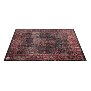 DRUMnBASE Vintage Persian Drum Rug in Black & Red