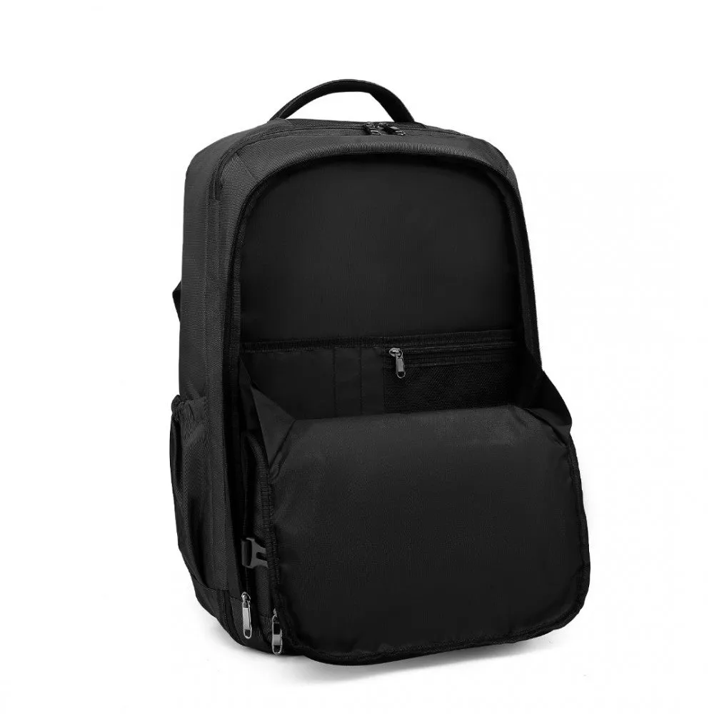 Em2207 - Kono Multifunctional Portable Travel Backpack Cabin Luggage Bag - Black