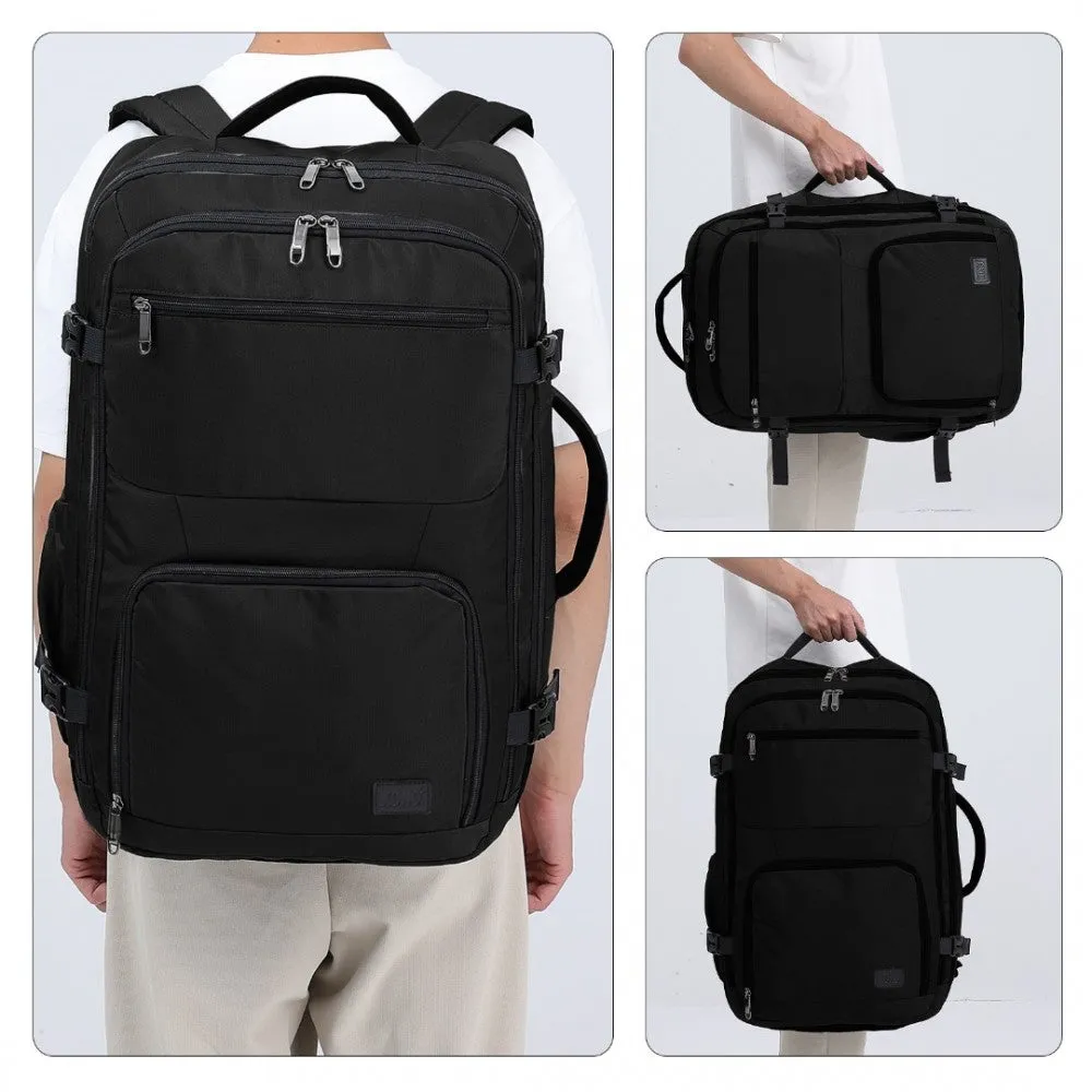 Em2207 - Kono Multifunctional Portable Travel Backpack Cabin Luggage Bag - Black