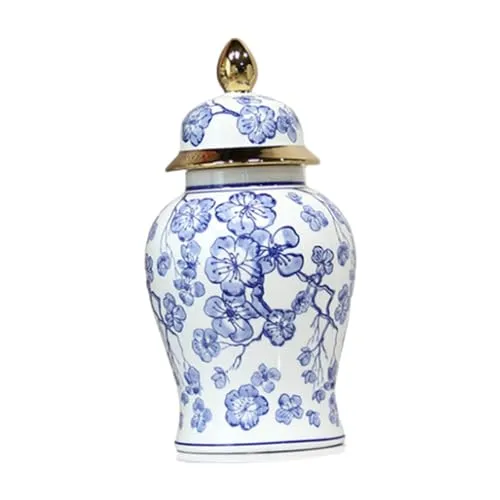 Enakshi® Ceramic Ginger Jar Vase with Lid Art Desktop Vase for Birthday Office Indoor|Home & Garden | Home D?©cor | Vases